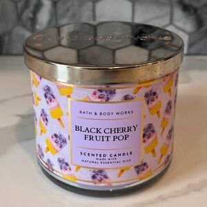 Bath & Body Works Black Cherry Fruit Pop 3 Wick Scented Candle